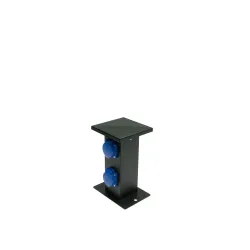 Stabs sadales 2x250v ip44 al melns