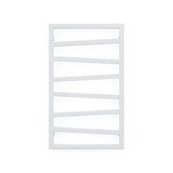 Ar ūdeni apsildāms dvieļu žāvētāja stienis Terma ZigZag, ral 9016 krās., 50 cm x 83.5 cm, 300 W