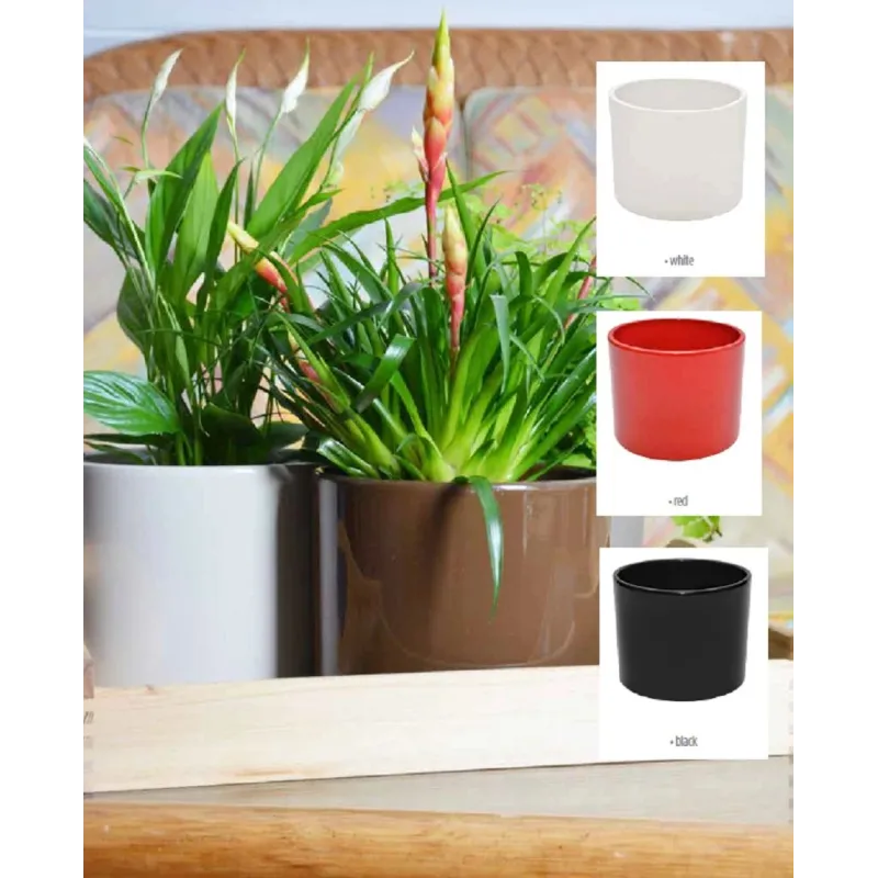 Puķu pods Domoletti, keramika, melna krās.