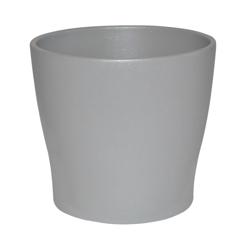 Lillepott Domoletti, keraamiline, hõbe v.-hall v.