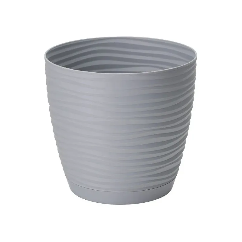 Puķu pods Form Plastic Sahara Petit 3040-040, plastmasa, pelēka krās.