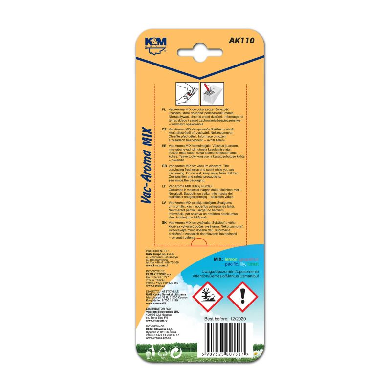 Lisa, tolmuimeja õhuvärskendaja K&M AK110