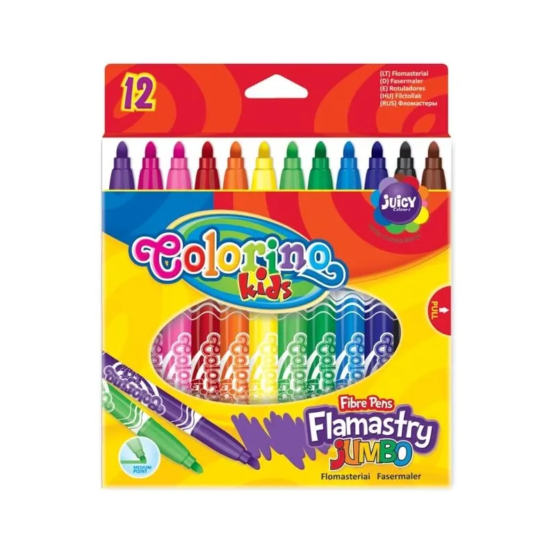 Flomasteriai Colorino 14113PTR, vienpusiai, 12 vnt.