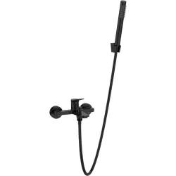 Vonios maišytuvas su dušo komplektu Invena Nestos BW-97-004-V, juoda sp.