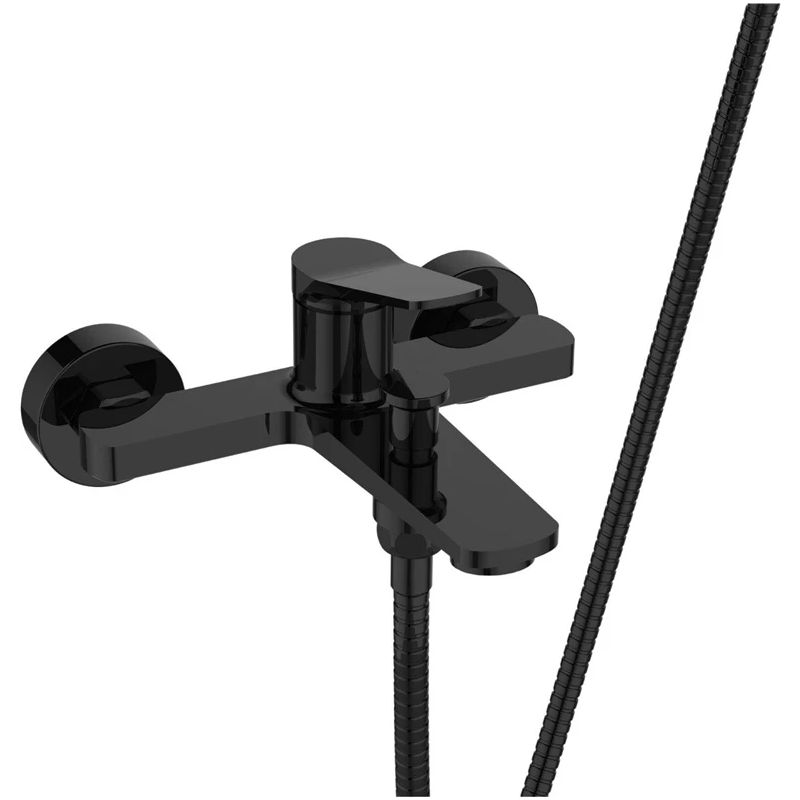 Vannas maisītājs ar dušas komplektu Invena Nestos BW-97-004-V, melna