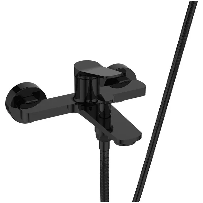 Vannas maisītājs ar dušas komplektu Invena Nestos BW-97-004-V, melna