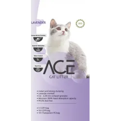 ACE Lavender CAT LITTER 10 LT - cementējošās smiltis kaķu tualetei ar lavandu 10 L