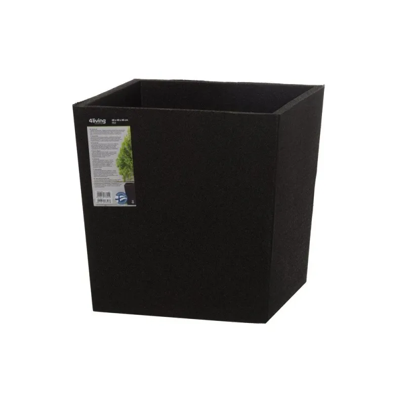 Puķu pods 4Living Termo 276393, polipropilēns ,pp,, melna