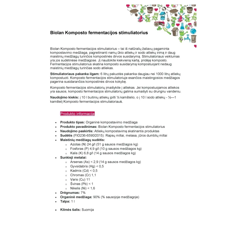 Biolan komposta aktivators 1,2 l