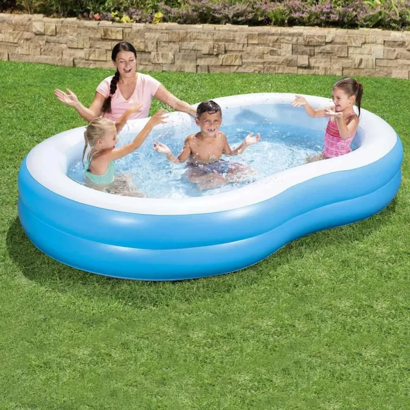 Baseinas, pripučiamas Bestway Big Lagoon 54117, mėlynas-baltas x 46 cm