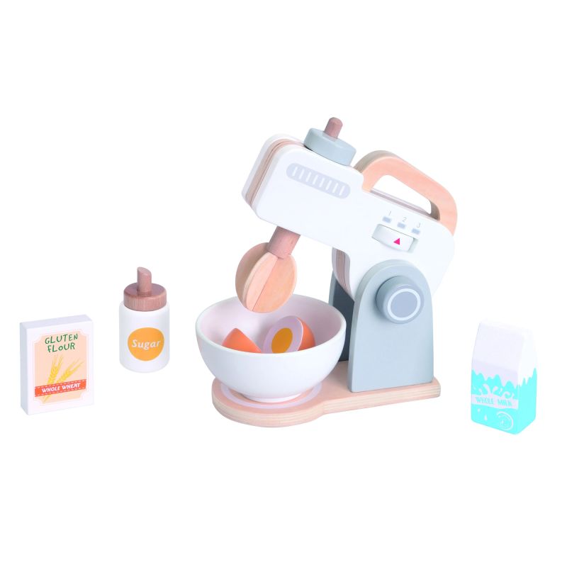 Rotaļlieta koka maisītājs