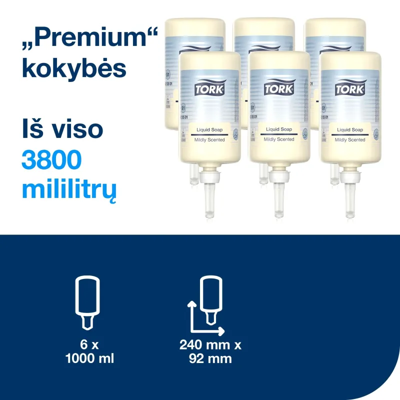 Šķidrās ziepes Tork 420501, 1000 ml