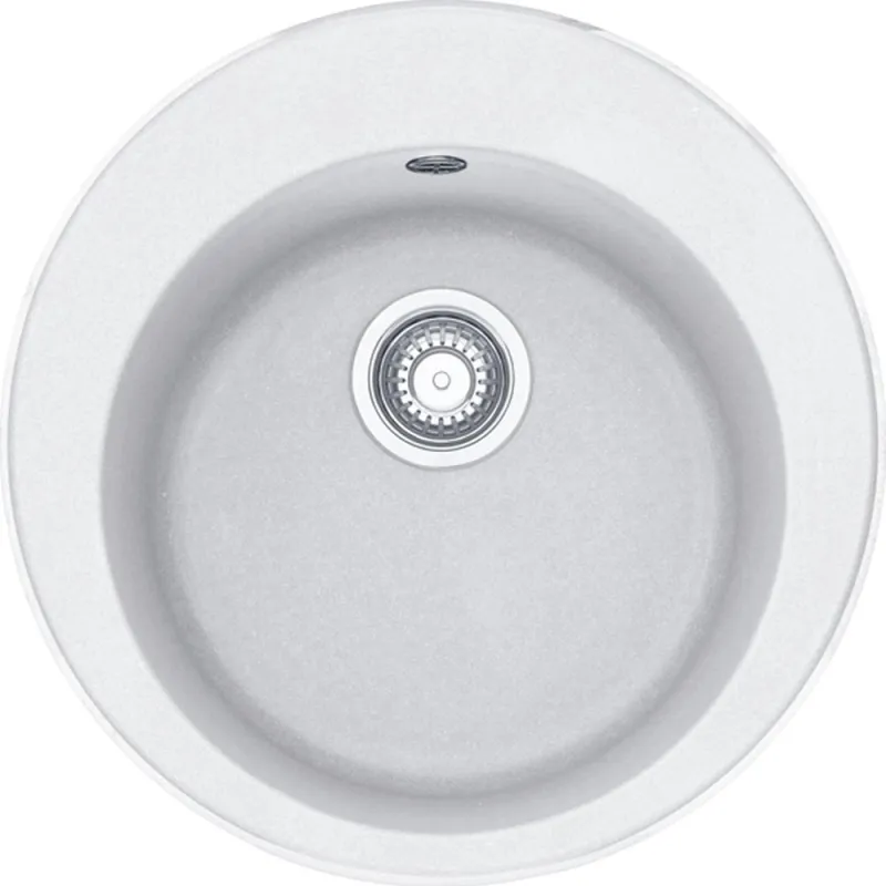 Virtuves izlietne Franke Ronda ROG 610 - 41, granīts, 51 cm x 51 cm x 19.5 cm, balta krās.