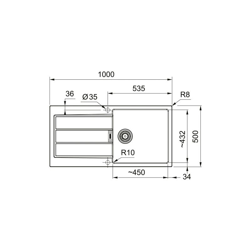 Izlietne s2d 611-100 melna 143.0590.212