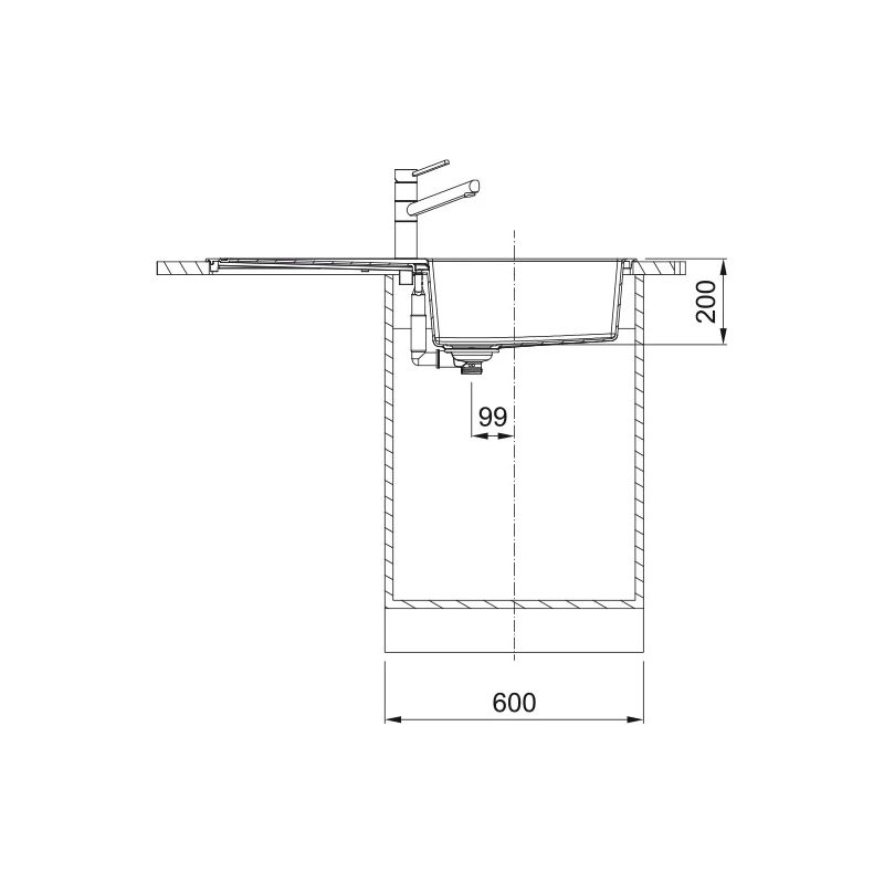 Izlietne s2d 611-100 melna 143.0590.212