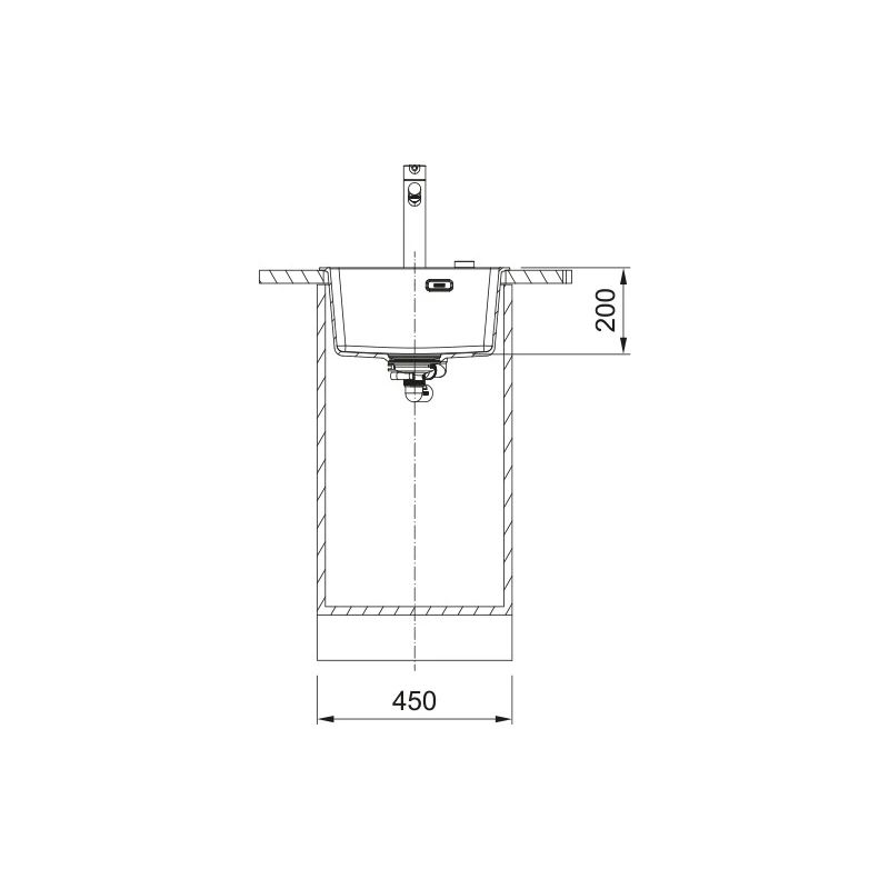 Izlietne mrg 610-39a melna 114.0658.417