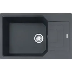 Virtuves izlietne Franke Urban UBG 611-78XL, granīts, 78 cm x 50 cm x 22 cm, onyx