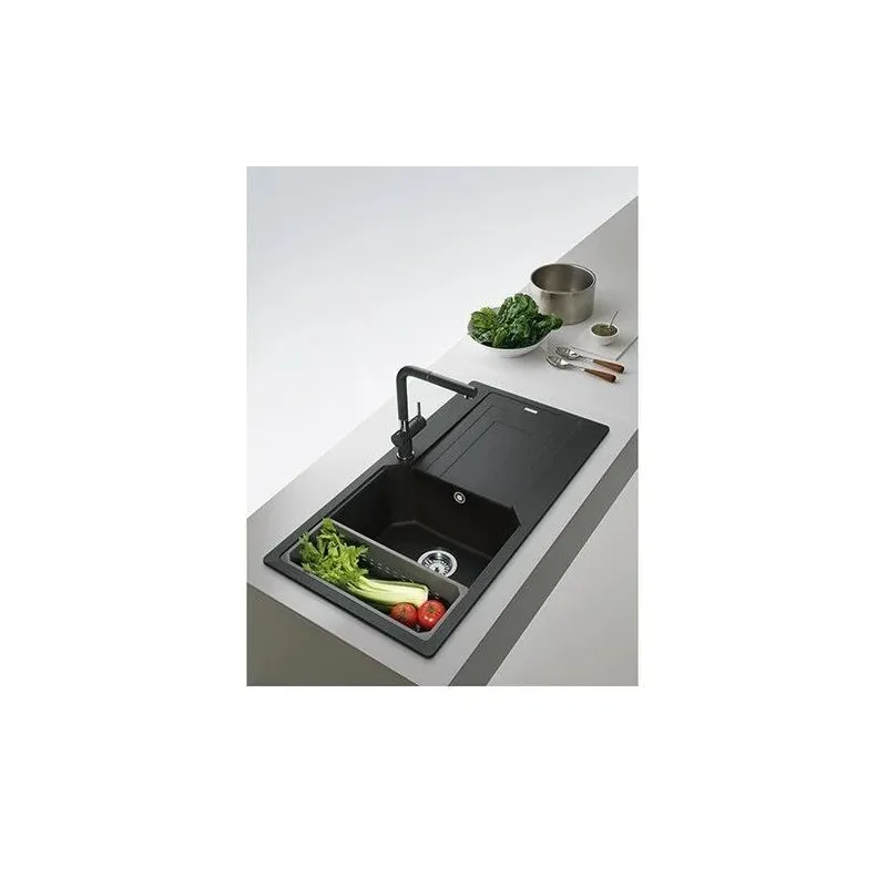 Virtuves izlietne Franke Urban UBG 611-78XL, granīts, 78 cm x 50 cm x 22 cm, onyx