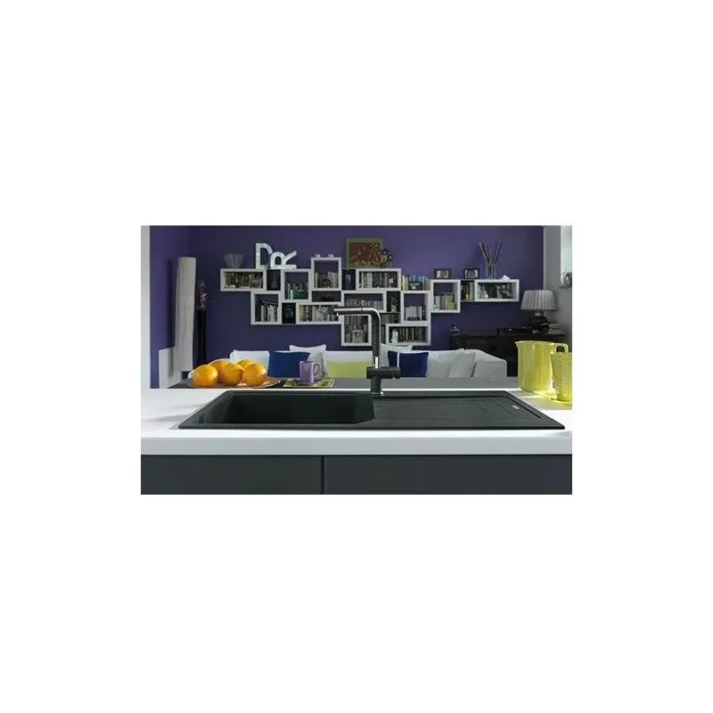 Virtuves izlietne Franke Urban UBG 611-78XL, granīts, 78 cm x 50 cm x 22 cm, onyx