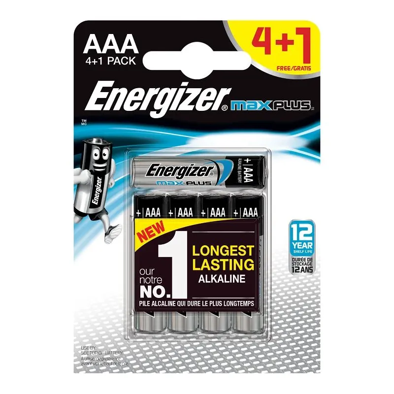 Baterijas Energizer EN2400B4+1MPLUS, AAA, 1.5 V