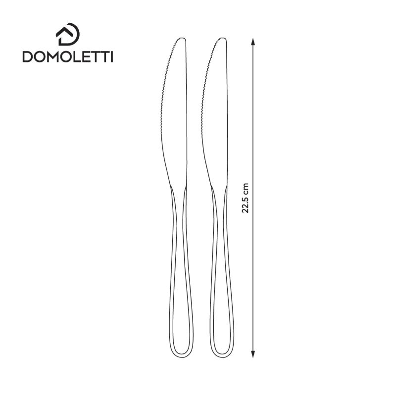 Нож Domoletti City CTES2CT-10, нержавеющая сталь, серый цв., 2 шт.
