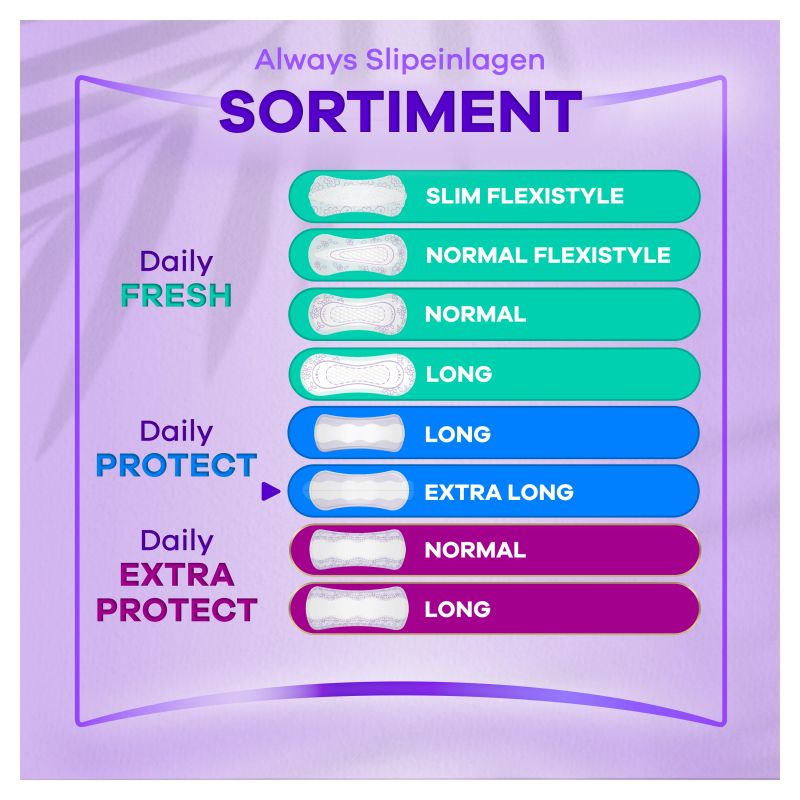 Always Daily Protect Extra Long Pantyliners, 54 pcs
