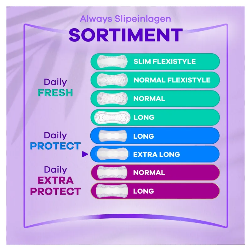 Always Daily Protect Extra Long Nobloķē Nepatīkamo Aromātu Biksīšu Ieliktnīši, 54 gab