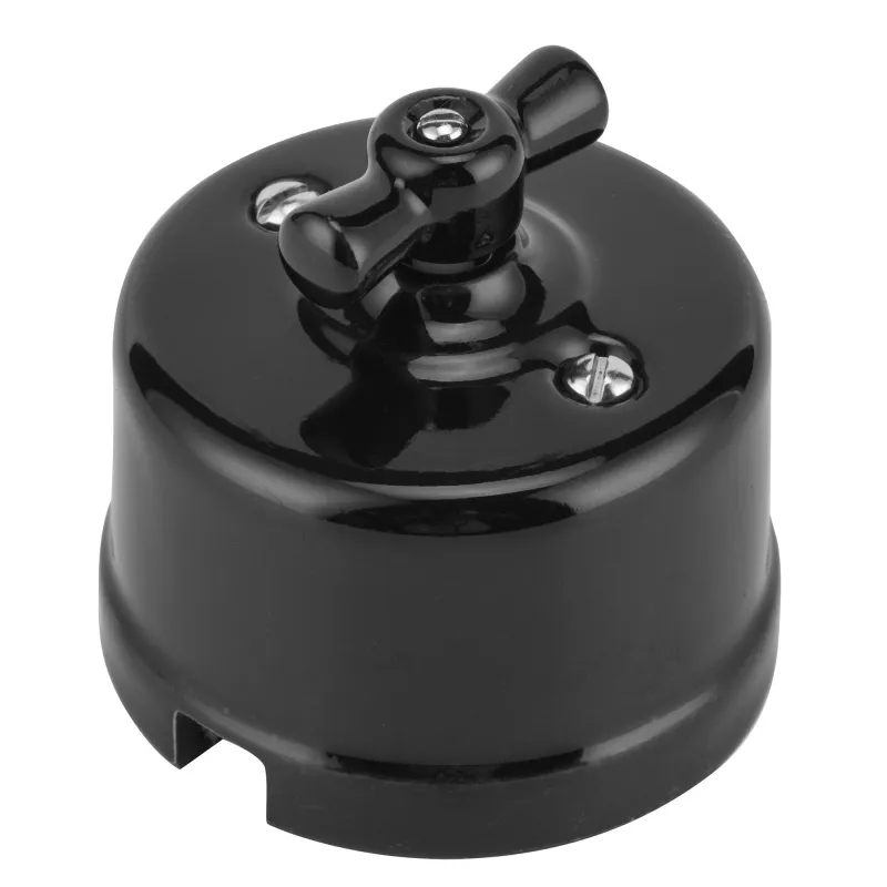 Slēdzis Electraline Retro, 1 kl, melna