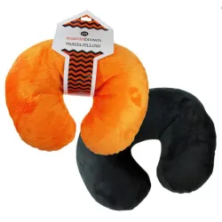 Kelioninė pagalvė Bottari, juoda sp.-oranžinė sp., 30 cm x 30 cm