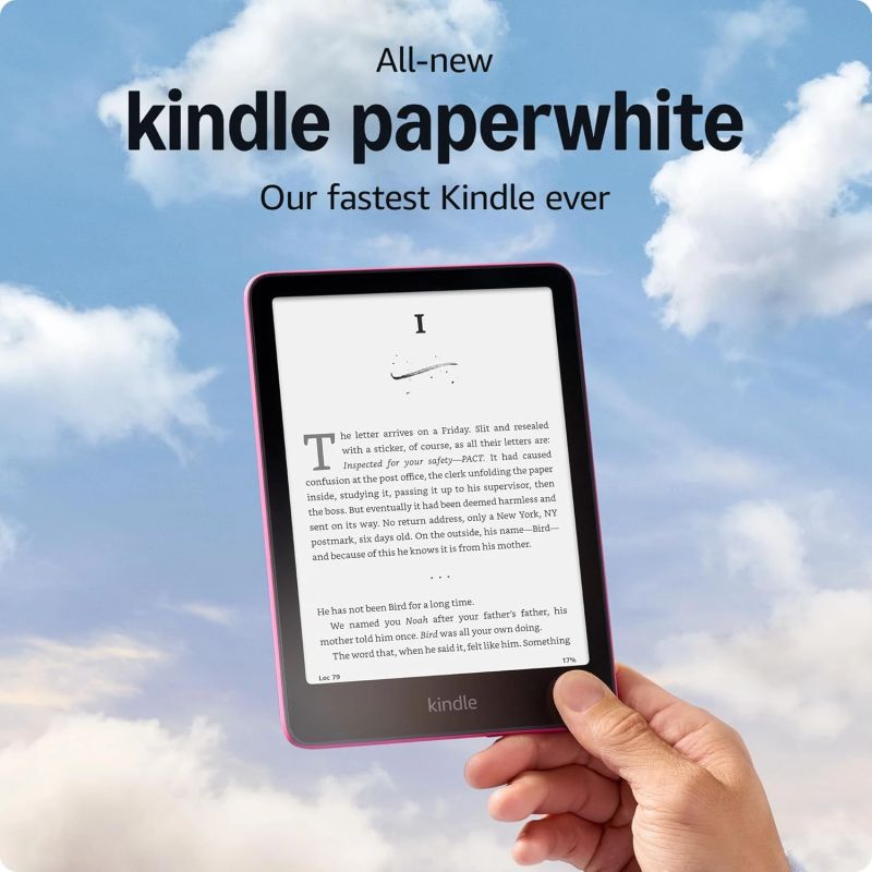 Amazon Kindle Paperwhite 12th Gen 16GB Wi-Fi Raspberry ,2024,