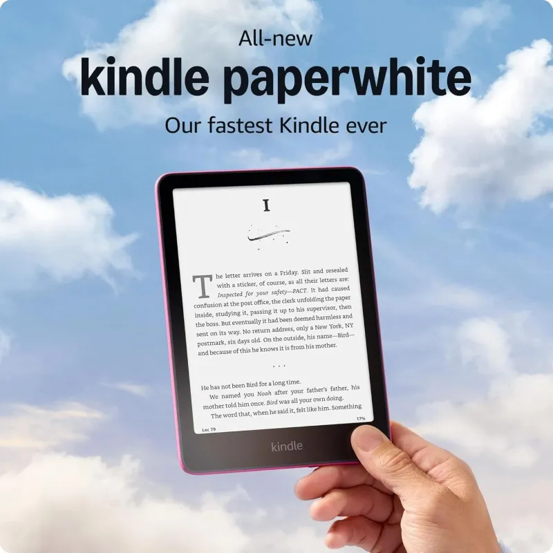 Amazon Kindle Paperwhite 12th Gen 16GB Wi-Fi Raspberry ,2024,