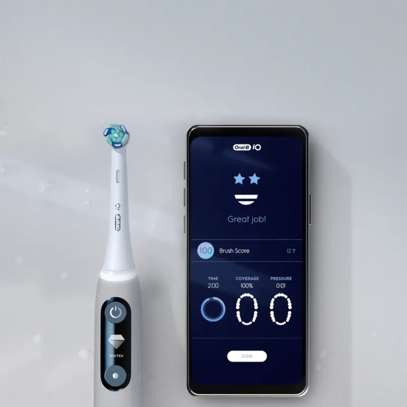 iOM6.1A6.1K Oral-B iO6 Elektrinis Dantų Šepetėlis Pink Sand