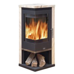 Krāsns admiral 7kw melns + smilšakmens