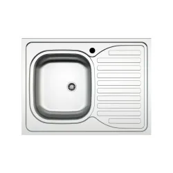 Virtuvinė plautuvė Thema Lux AS28, nerūdijantysis plienas, 80 cm x 50 cm x 15 cm, nerūdijančiojo plieno sp.