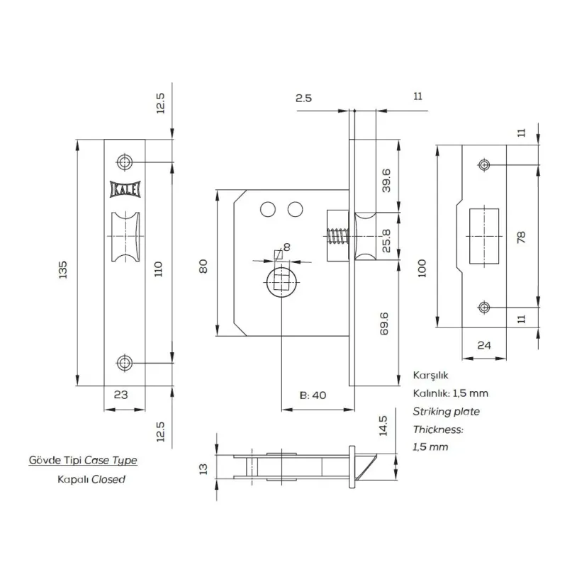 Fiksators iekštelpu durvīm 251 misiņš