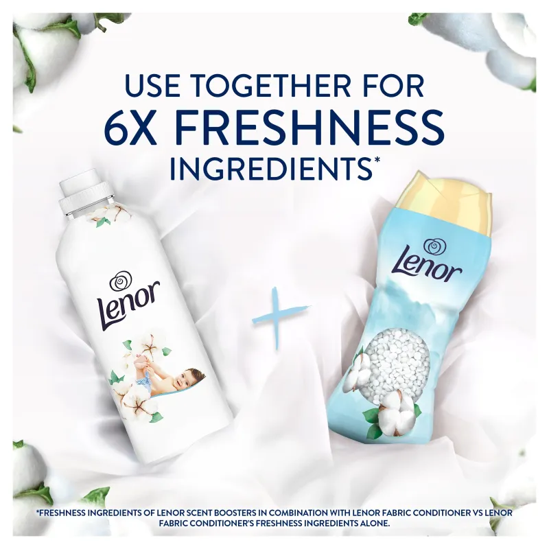 LENOR Smaržu Granulas Sensitive Cotton Fresh 495 g ,41 Mazgāšanas Reizēm,