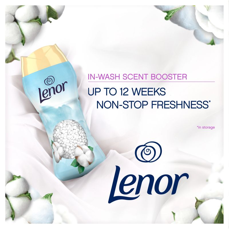 LENOR Smaržu Granulas Sensitive Cotton Fresh 495 g ,41 Mazgāšanas Reizēm,