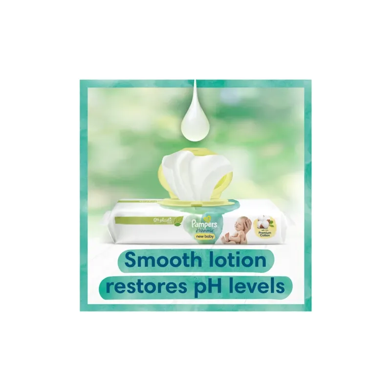 Pampers Harmonie New Baby Mitrās Salvetes Mazuļiem, 9 Lepakojumi, 414 Mitrās Salvetes