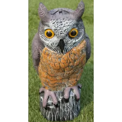 Украшение сада Сова Besk R003, 1.7 см x 1.7 см x 4.2 см, коричневый цв.-серый цв.