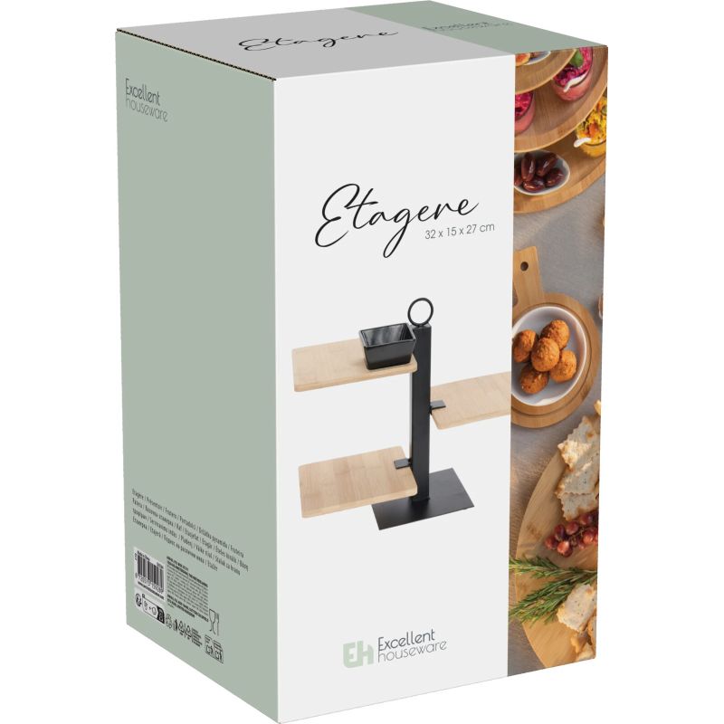 Statīvs pārtikai metāla 3 stāvi