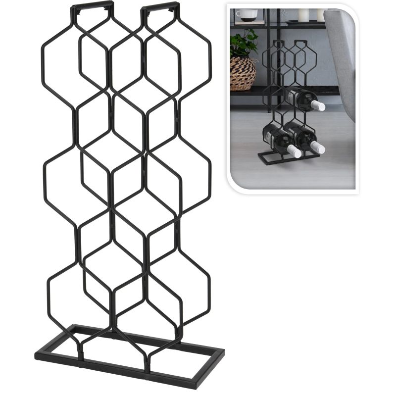 Pudeļu turētājs metāla 8 pudelēm