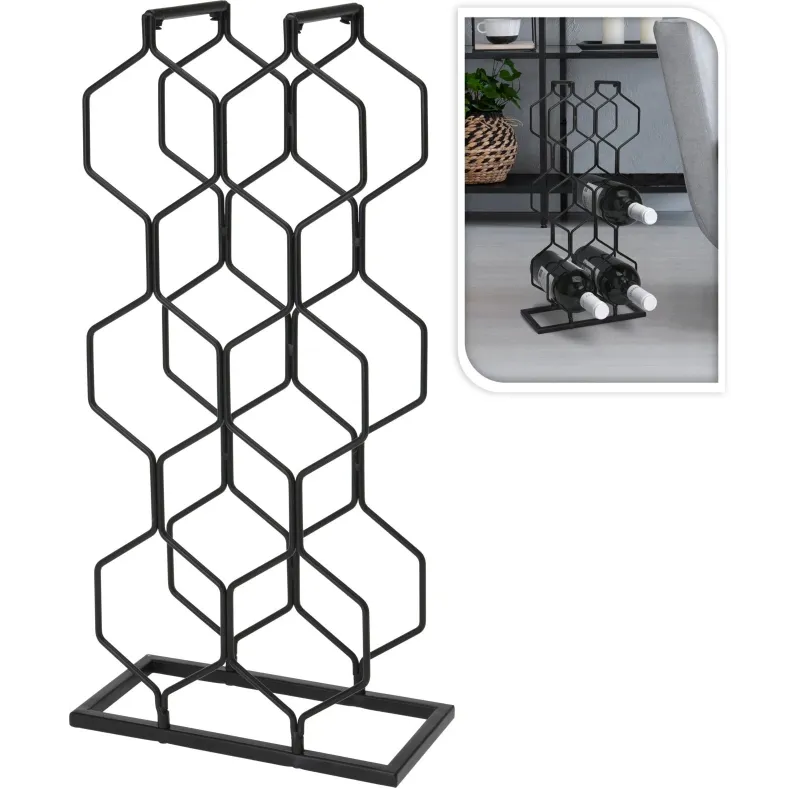 Pudeļu turētājs metāla 8 pudelēm