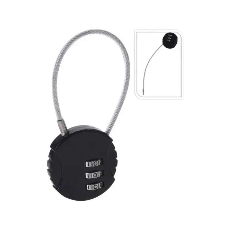 Kofera slēdzene CY8920150, melna, 15 x 10 x 1.5 cm