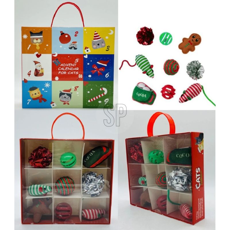 Rotaļlieta kaķim zs adventes kompl 9gab