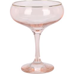 Šampanieša glāze 270ml rozā ar zeltu