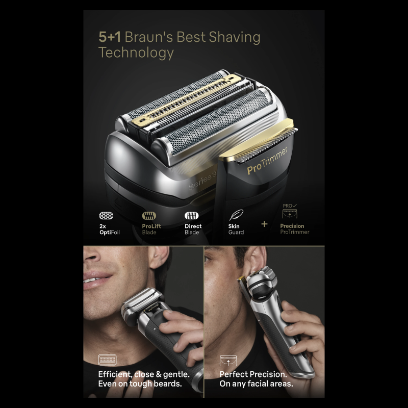 9567CC Skuveklis Series 9 Pro+ Auduma Maciņš Ceļojumiem + Clean&Charge