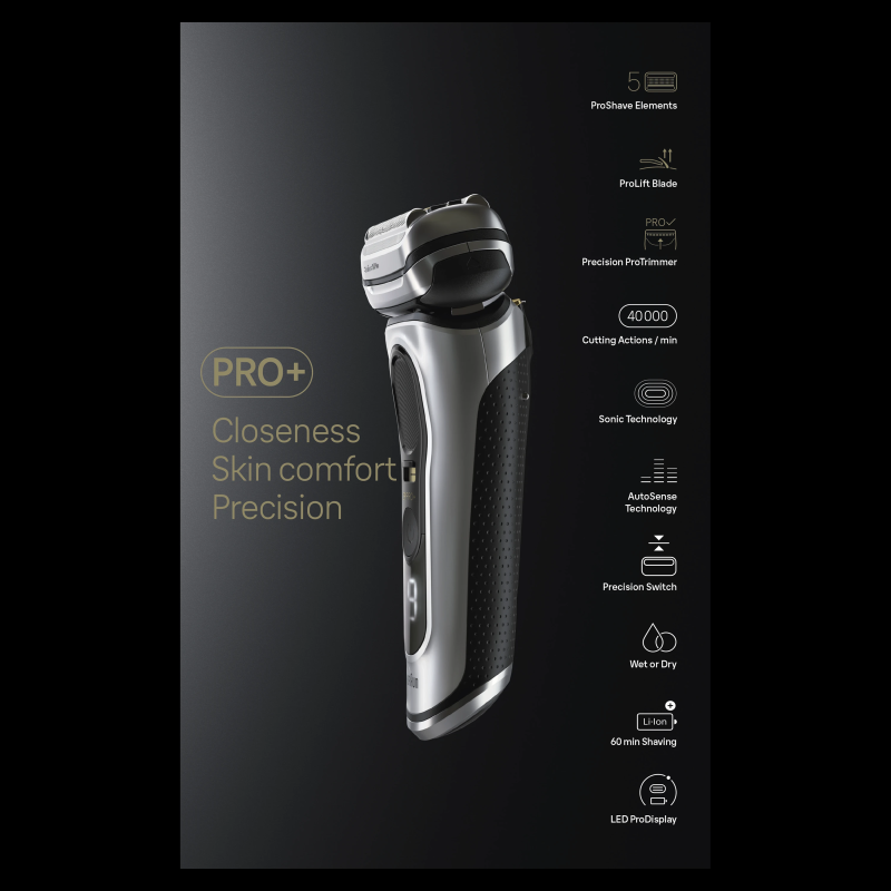 9567CC Shaver Series 9 Pro+ Travel Case + Clean&Charge