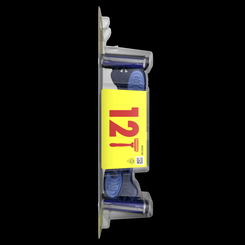 Gillette Blue3 Comfort Vienreizējās Lietošanas Skuveklis Vīriešiem, 12 gab.