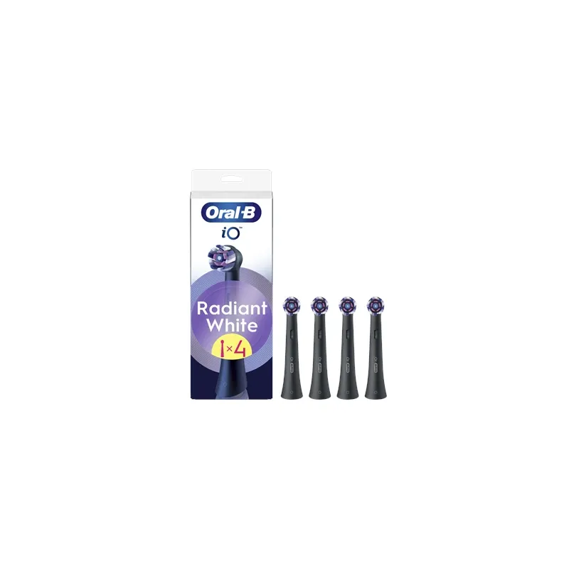 Elektriskās zobu birstes galviņa Oral-B iO Whitening WB-4, melna, 4 gab.