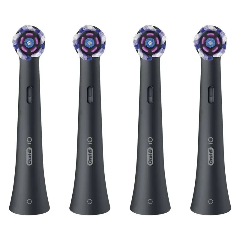 Elektriskās zobu birstes galviņa Oral-B iO Whitening WB-4, melna, 4 gab.